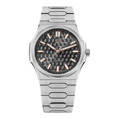 Watchdives Premier WD0016B Square-Block Faceted Dial Original Design