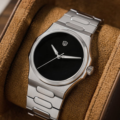 Watchdives Premier WD0016B Square-Block Faceted Dial Original Design