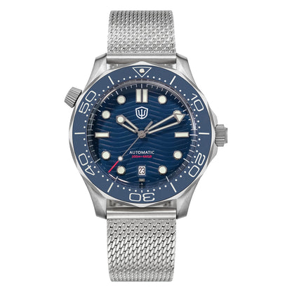 🔥WeeklyDeals🔥Watchdives WD007 Top Hat Sapphire PT5000 Titanium Dive Watch