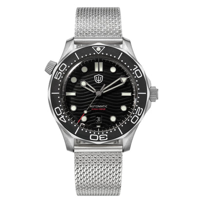 🔥WeeklyDeals🔥Watchdives WD007 Top Hat Sapphire PT5000 Titanium Dive Watch