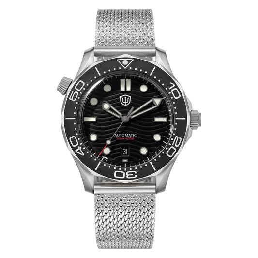 🔥WeeklyDeals🔥Watchdives WD007 Top Hat Sapphire PT5000 Titanium Dive Watch