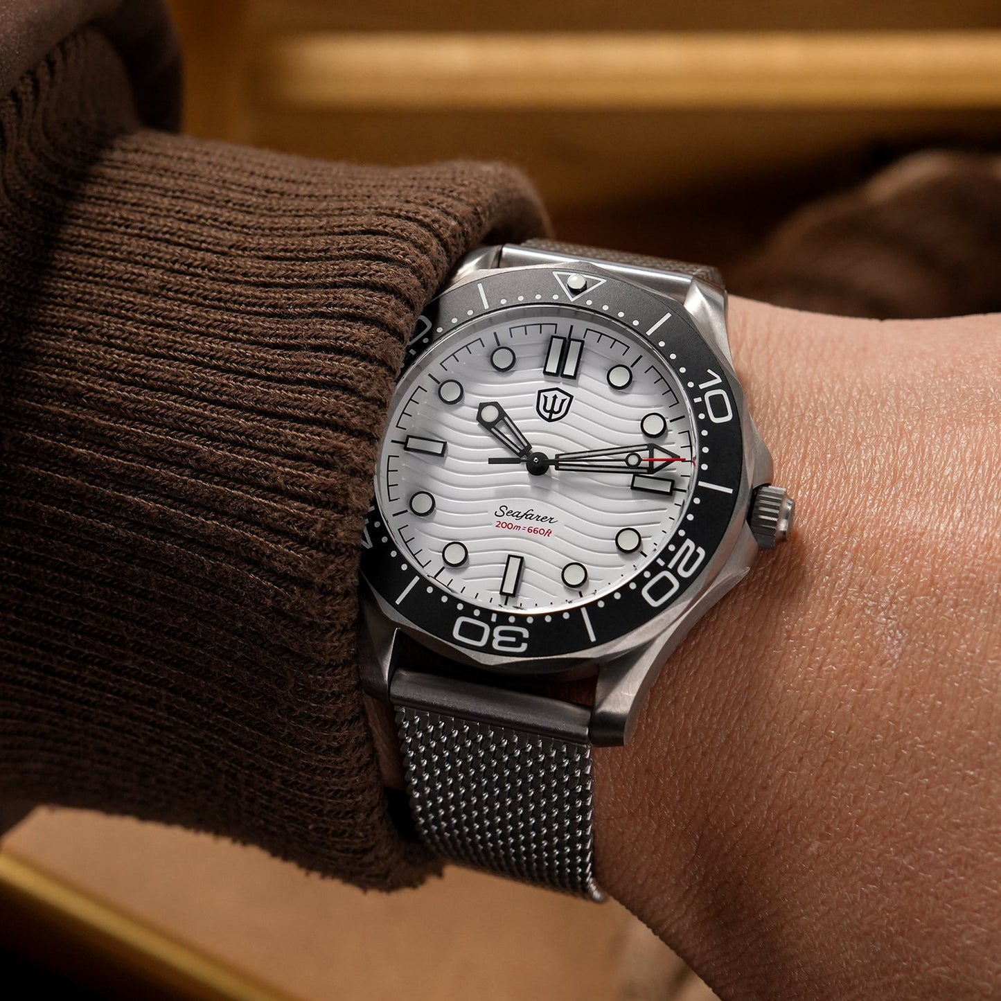 🔥EarlyBird🔥Seafarer WD007Q VH31 Titanium NTTD Dive Watch