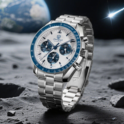 Watchdives 39mm VK63 Chronograph Watch WD1863 - Panda Collection