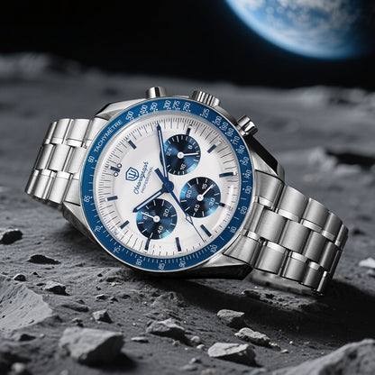 Watchdives 39mm VK63 Chronograph Watch WD1863 - Panda Collection