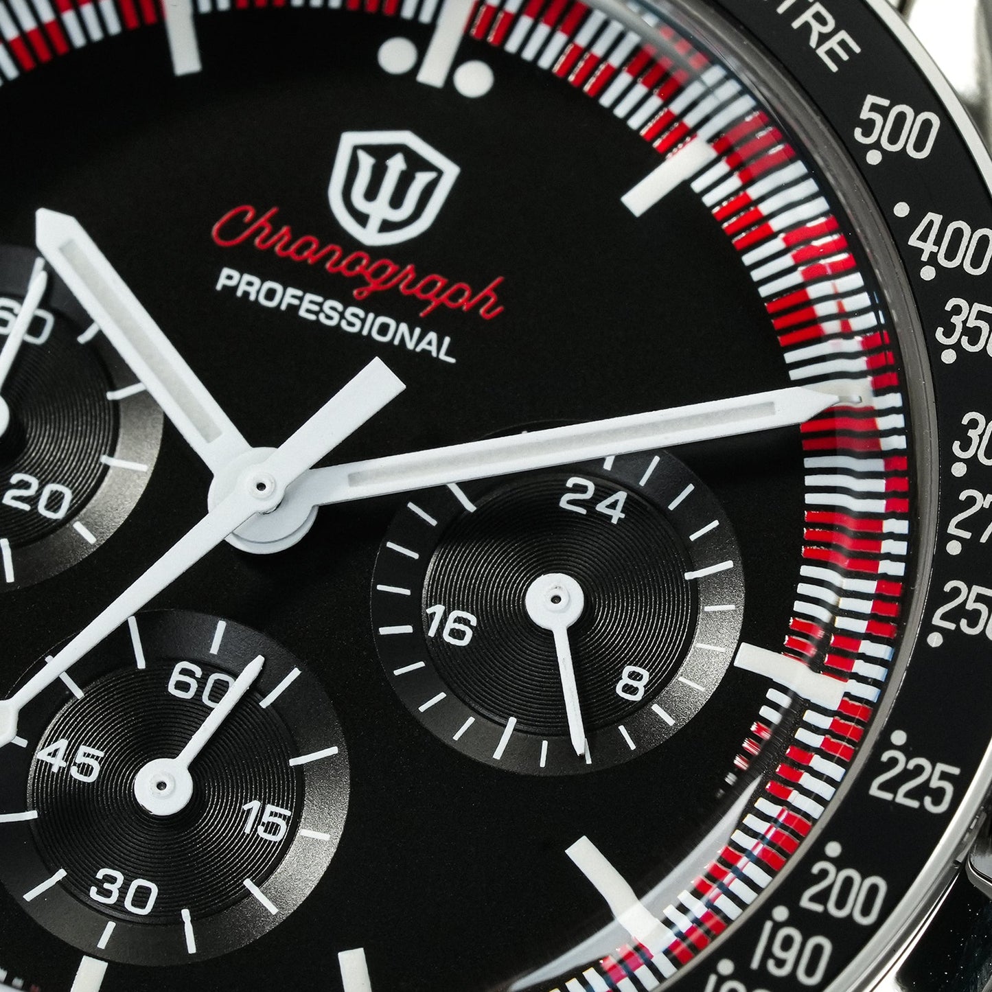 Watchdives 39mm VK63 Chronograph Watch WD1863 - Panda Collection