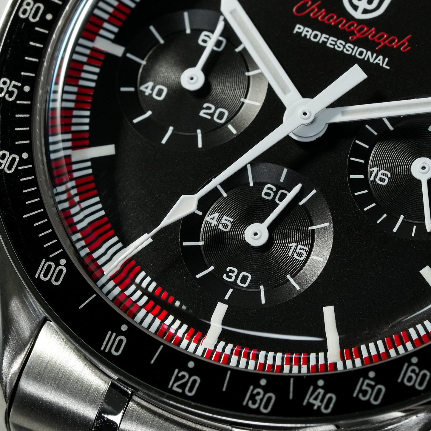 Watchdives 39mm VK63 Chronograph Watch WD1863 - Panda Collection