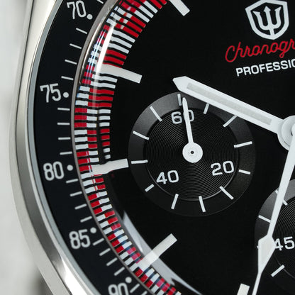 Watchdives 39mm VK63 Chronograph Watch WD1863 - Panda Collection