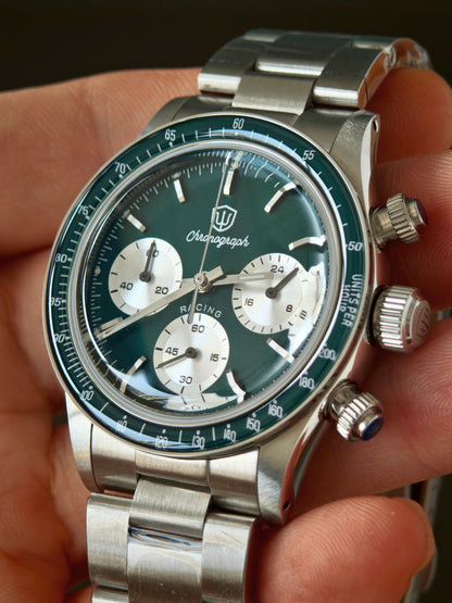 ⚡EarlyBird⚡Watchdives WD6263 Vintage Racing Chronograph Watch