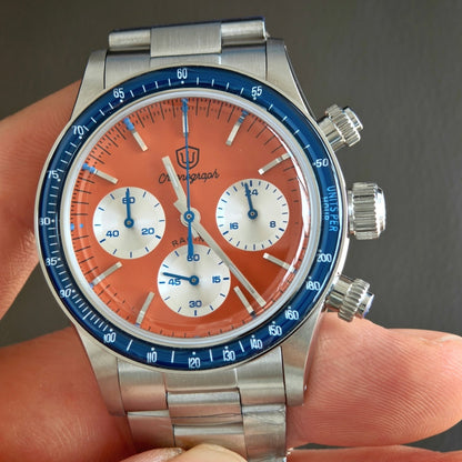 ⚡EarlyBird⚡Watchdives WD6263 Vintage Racing Chronograph Watch