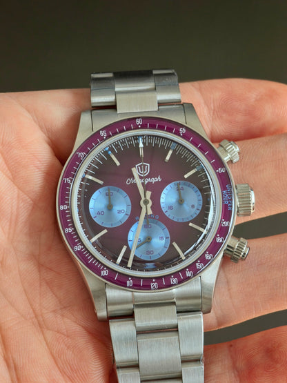 ⚡EarlyBird⚡Watchdives WD6263 Vintage Racing Chronograph Watch