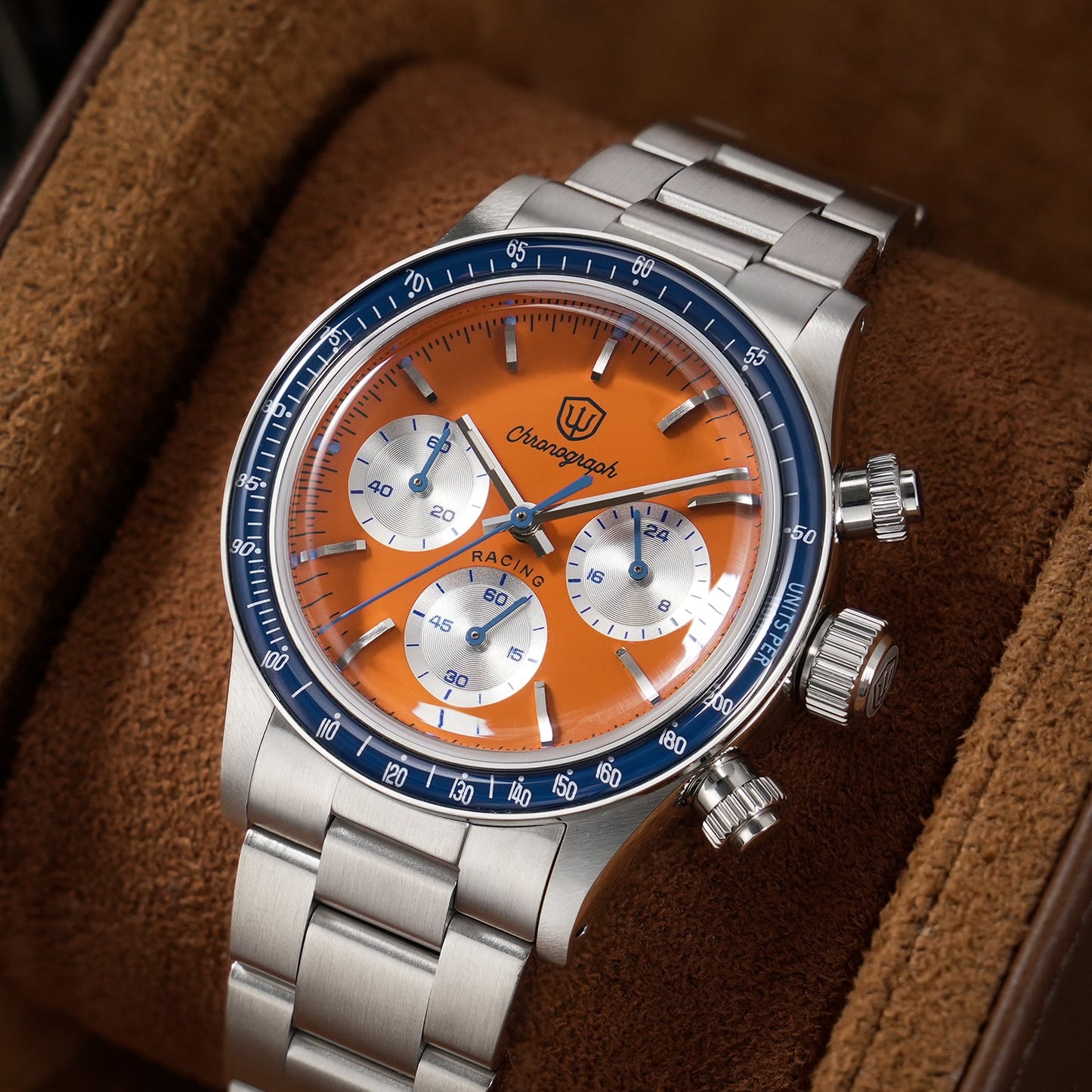 ⚡EarlyBird⚡Watchdives WD6263 Vintage Racing Chronograph Watch