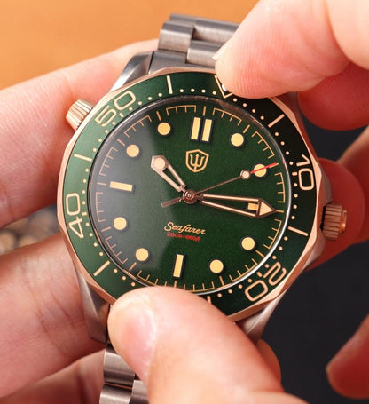 🔥EarlyBird🔥Seafarer WD007Q VH31 Titanium NTTD Dive Watch