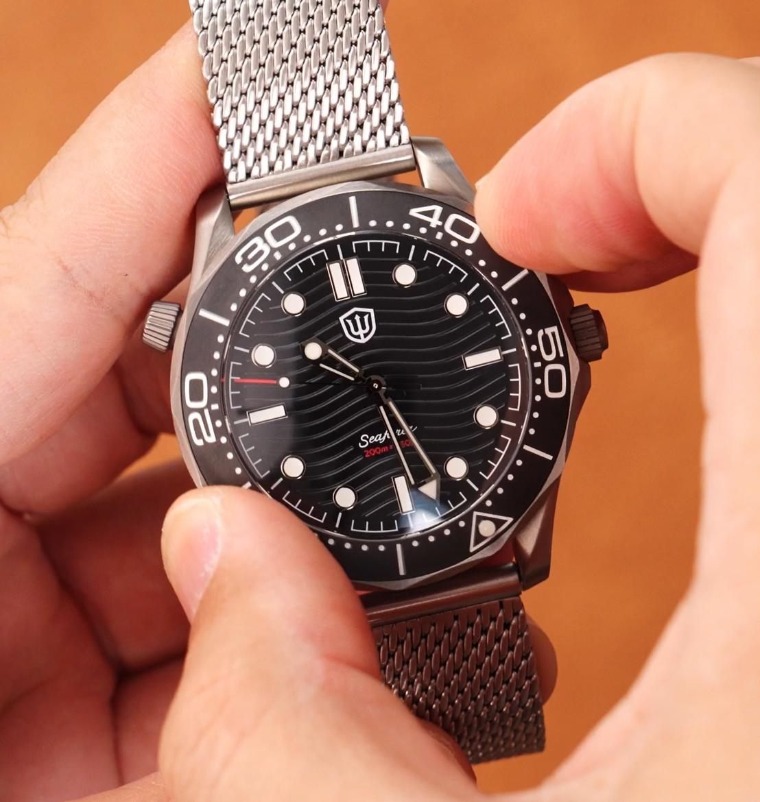 🔥EarlyBird🔥Seafarer WD007Q VH31 Titanium NTTD Dive Watch