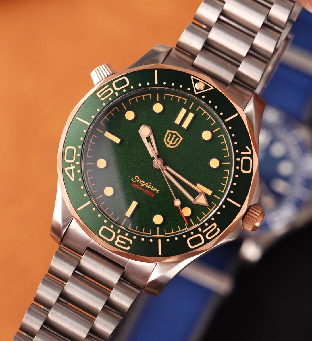 🔥EarlyBird🔥Seafarer WD007Q VH31 Titanium NTTD Dive Watch