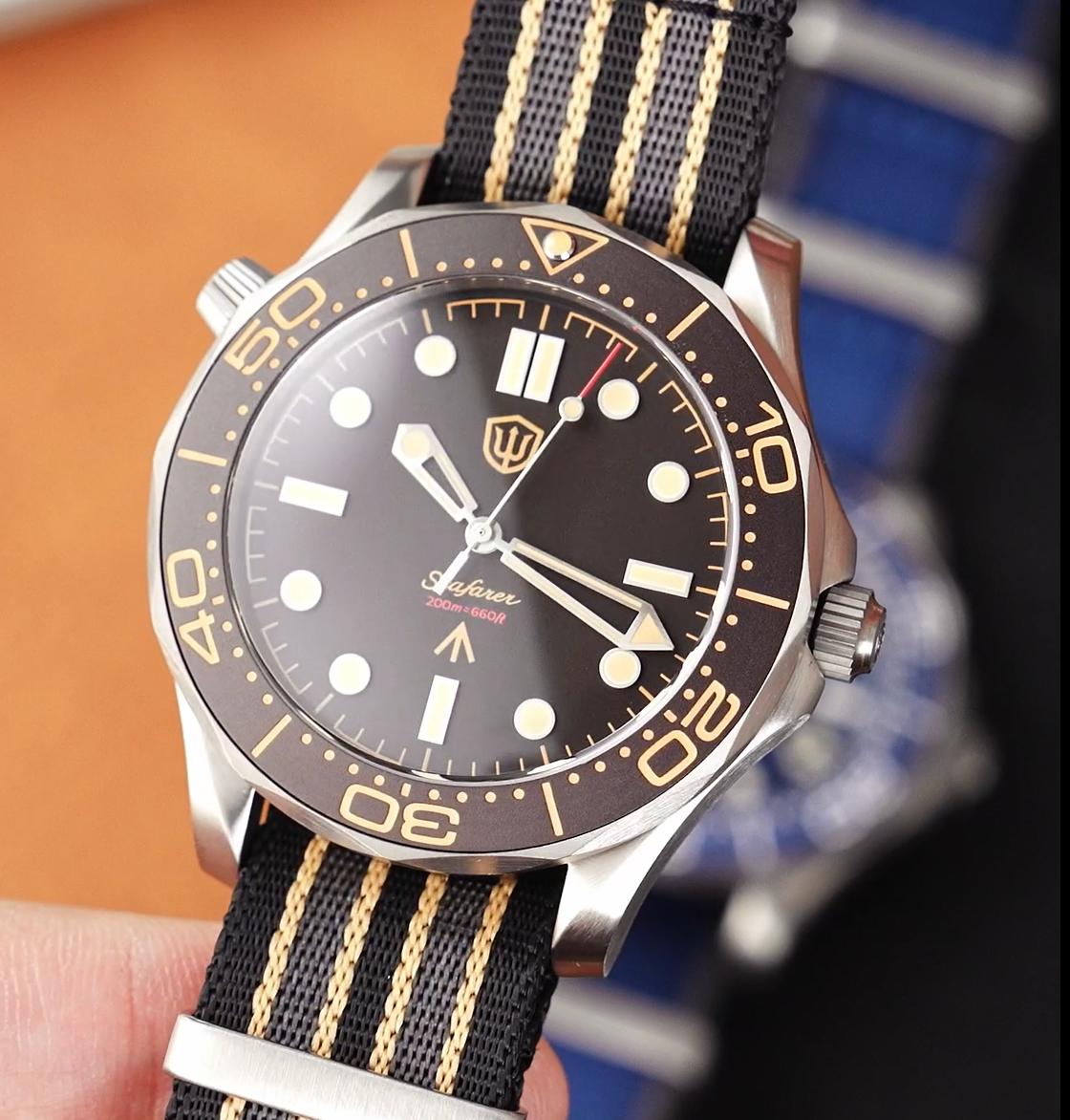 🔥EarlyBird🔥Seafarer WD007Q VH31 Titanium NTTD Dive Watch