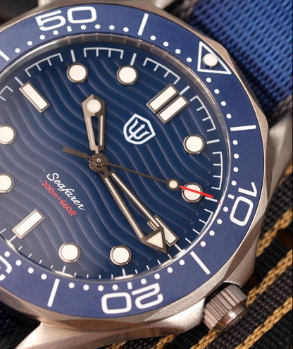 🔥EarlyBird🔥Seafarer WD007Q VH31 Titanium NTTD Dive Watch