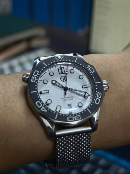 🔥WeeklyDeals🔥Watchdives WD007 Top Hat Sapphire PT5000 Titanium Dive Watch