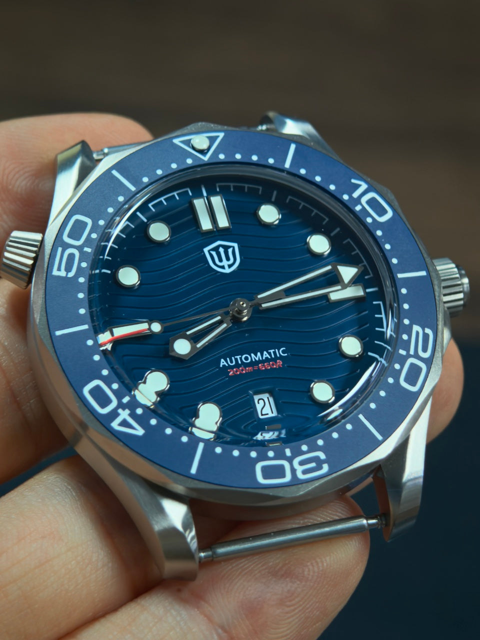 🔥WeeklyDeals🔥Watchdives WD007 Top Hat Sapphire PT5000 Titanium Dive Watch