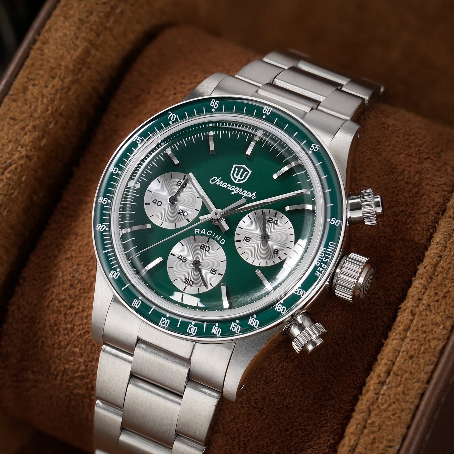 ⚡EarlyBird⚡Watchdives WD6263 Vintage Racing Chronograph Watch