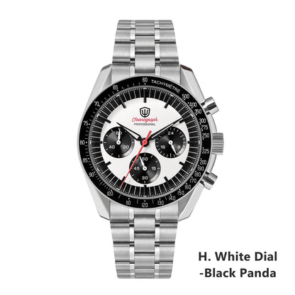 Watchdives 39mm VK63 Chronograph Watch WD1863 - Panda Collection