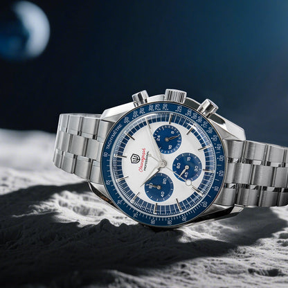 Watchdives 39mm VK63 Chronograph Watch WD1863 - Panda Collection